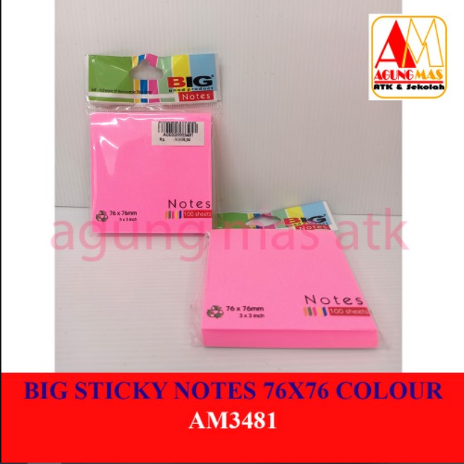 

BIG STICKY NOTES 76X76 COLOUR