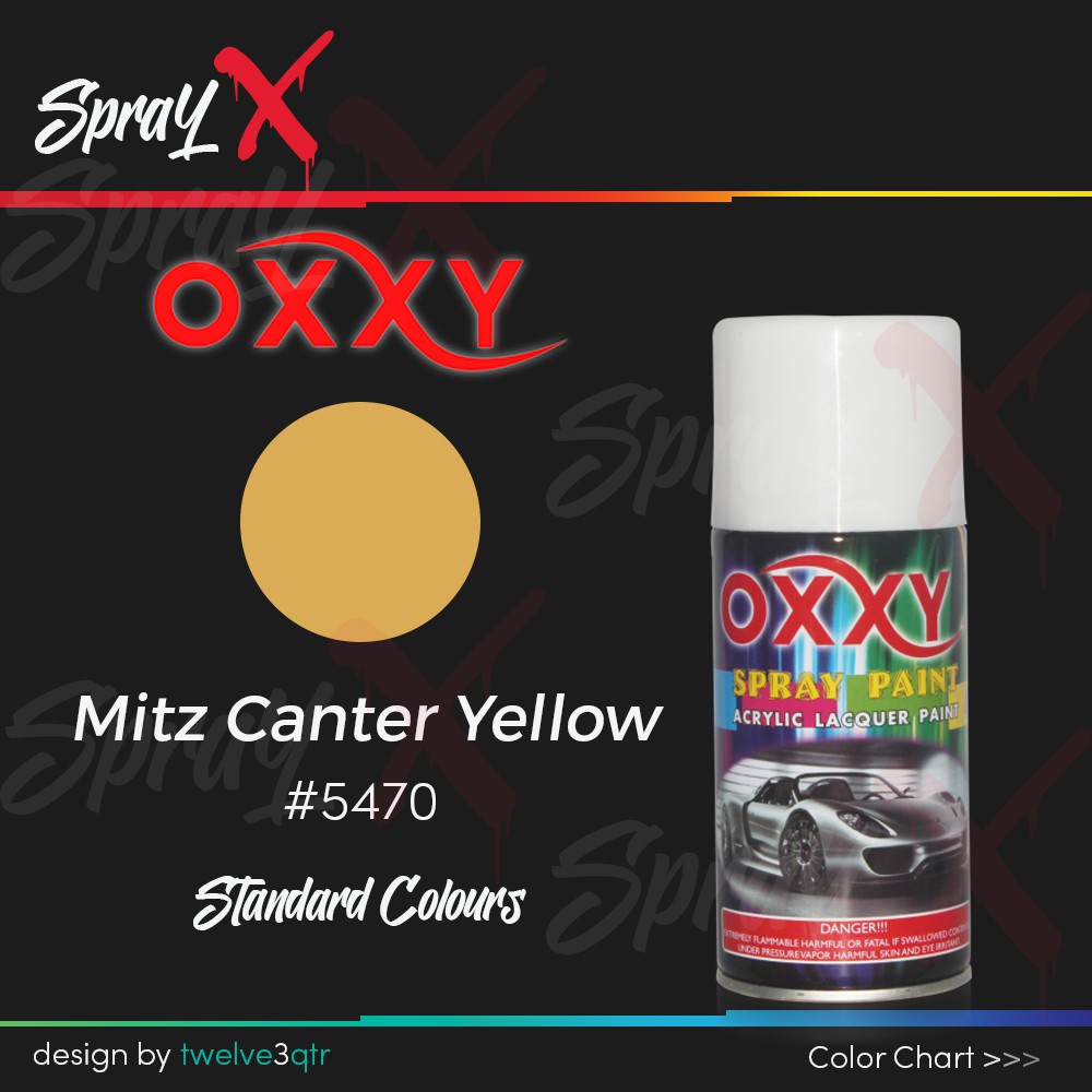 OXXY STANDARD MITZ CANTER YELLOW 5470 / KUNING CANTER #5470 300ML - CAT SEMPROT / SPRAYPAINT / PILOX