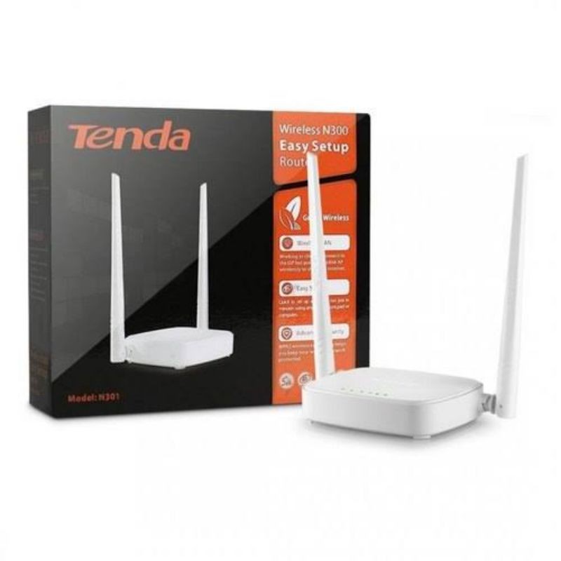 TENDA N300 N301 WIRELESS ROUTER N300 EASY SETUP 300 Mbps WIRELESS ROUTER / TENDA N301