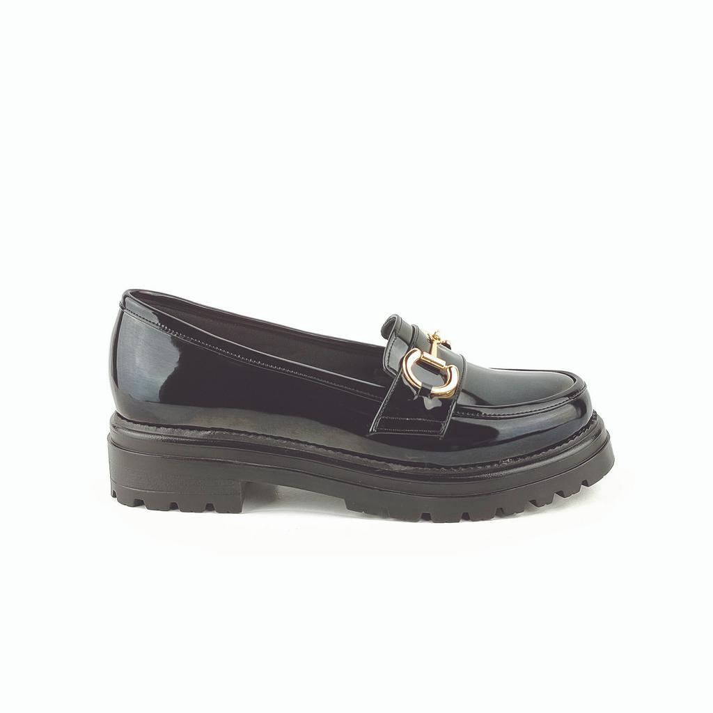Workswell Clarisha Sepatu Boots Wanita Hitam Glosi