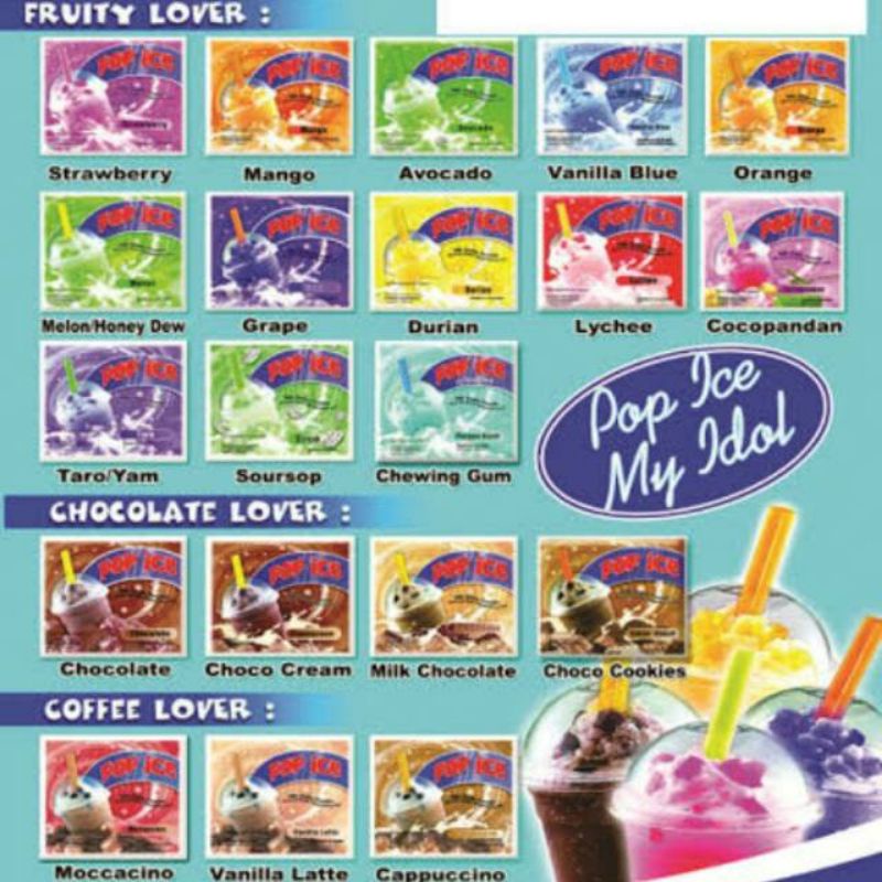 POP ICE Renceng All Varian Isi 10 Sachet Es Blender Renteng Termurah