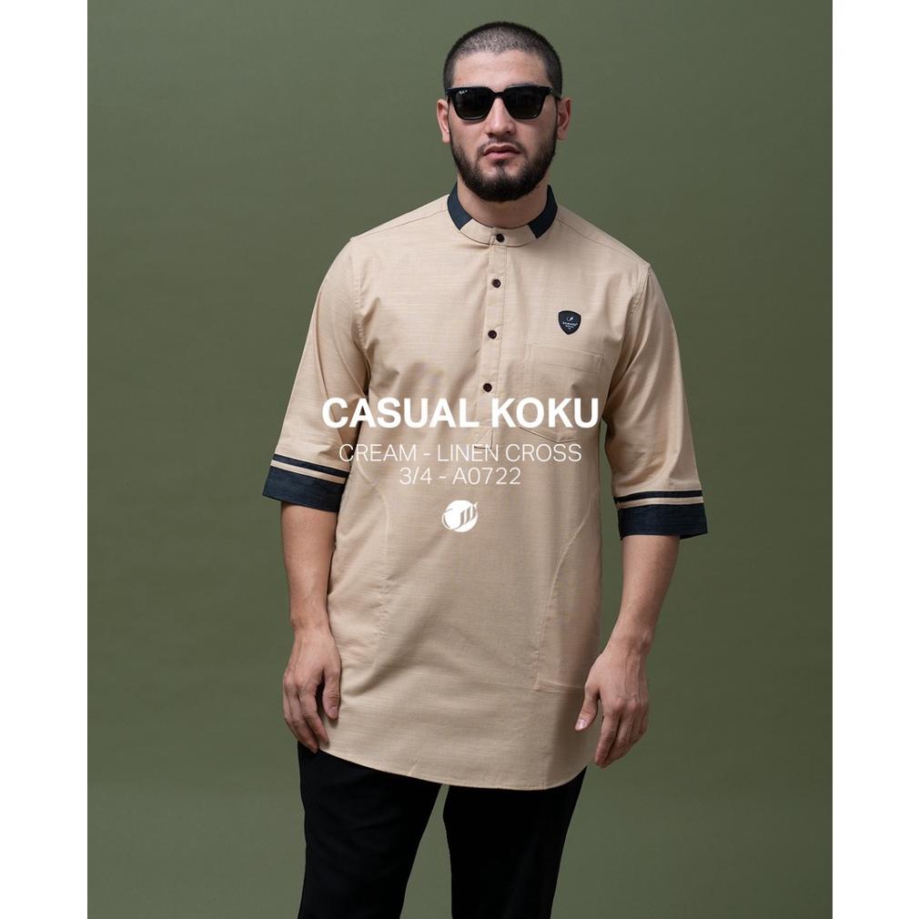 Ready Stock Samase Koku Casual A072 Baju Koko Kurta Lengan 3/4 Samase Terbaru Termurah