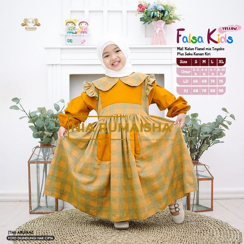 falsa kids gamis anak nia rumaisha
