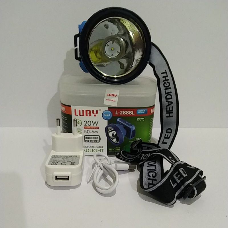 Senter Kepala Merk Luby L-2888L Cahaya Putih