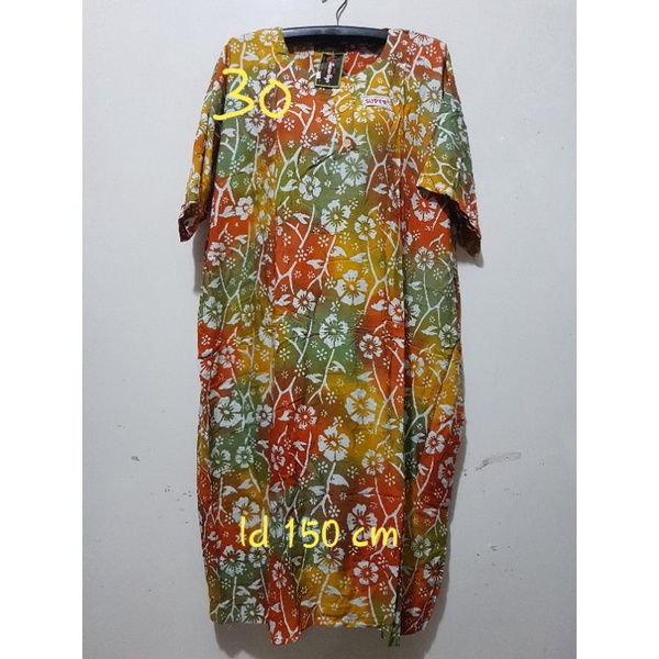 YULI - DASTER L5 REMEK LD 140 - 150 CM PB 110 CM BATIK KENCANA UNGU LABEL HITAM KUH-No 30