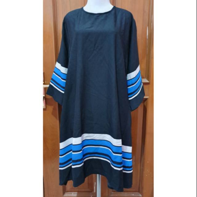 Tunik 3017 salur biru jumbo
