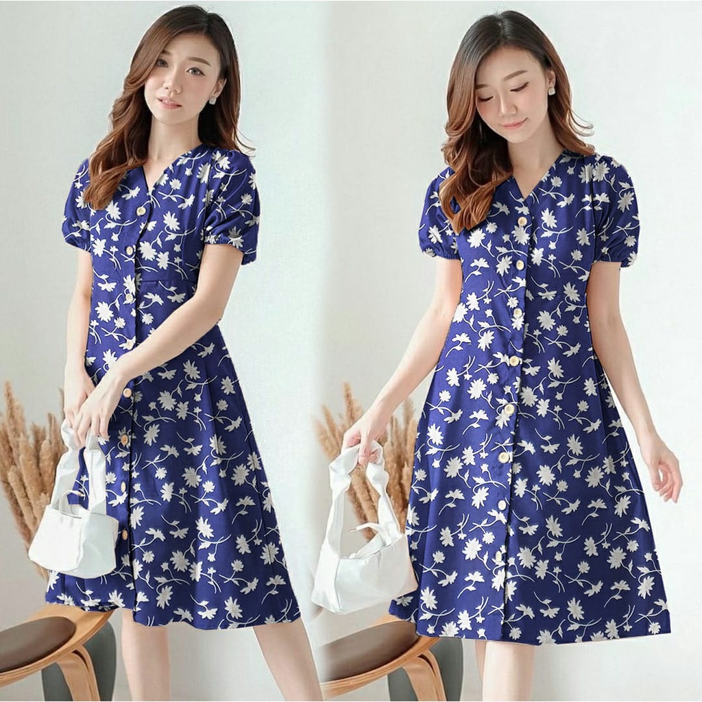 [HNFK] Dress Wanita Elegant / Dress korean Style / Dress / Dress Terbaru Murah / Dress Wanita Kekinian