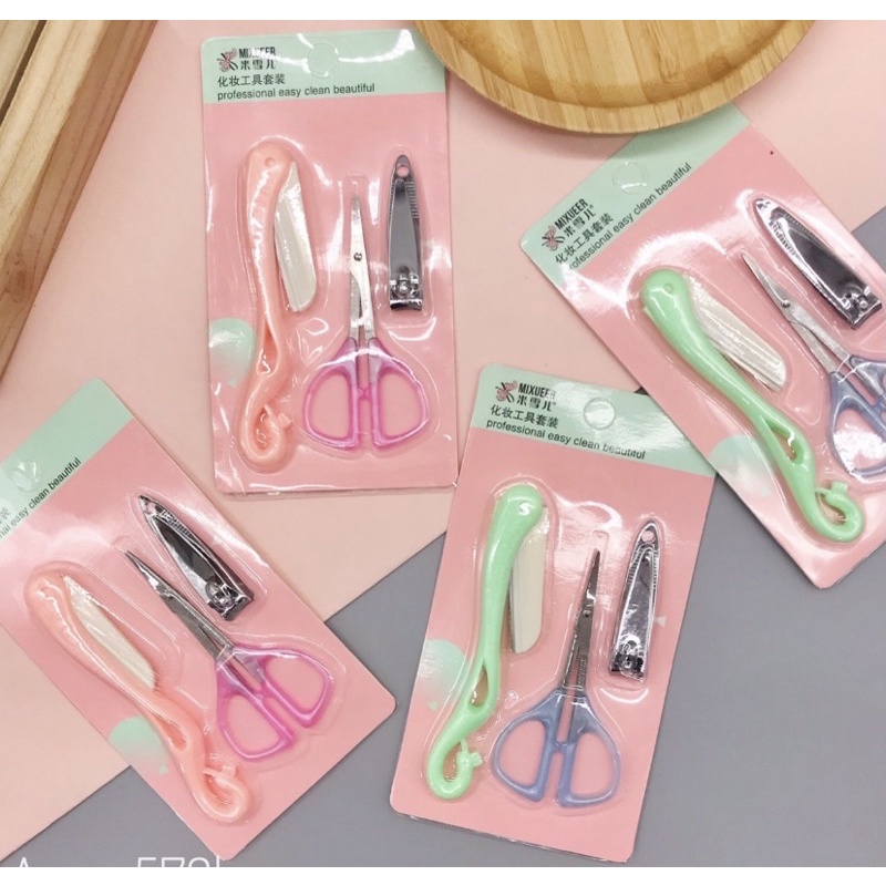 MANICURE PEDICURE  SET PERAPI ALIS PISAU ALIS + GUNTING KUKU + GUNTING IMPORT