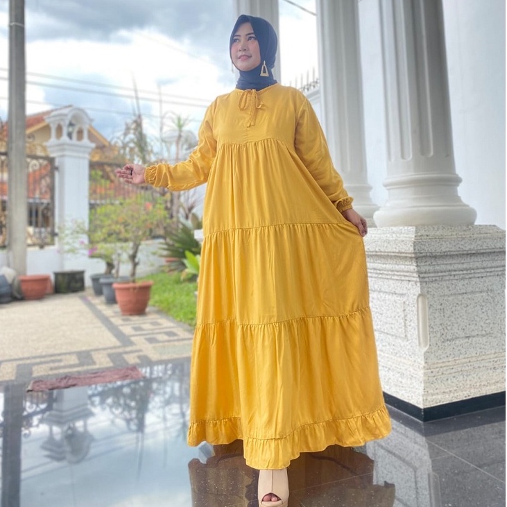 TERBARU SOJIN DRESS FASHION MUSLIM TERBARU REALPICT MATT KATUN RAYON LD 120 PB 135 FASHION MODERN FASHION MUSLIM