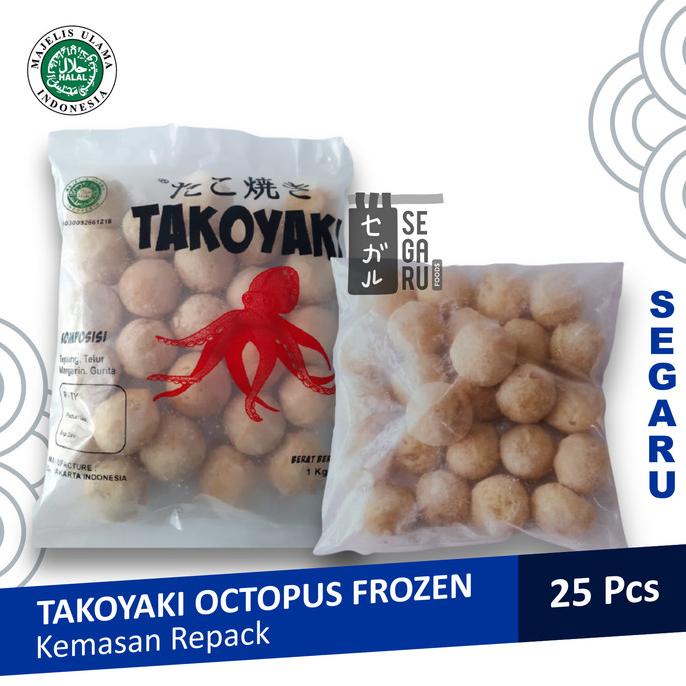 

MAKANAN BEKU / TAKOYAKI FROZEN OCTOPUS HALAL ISI 25PCS 500GRAM NON COD