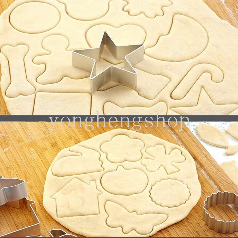 Cetakan Pemotong Kue / Biskuit / Cookies Bahan Metal Aluminum Aneka Bentuk Untuk Dapur