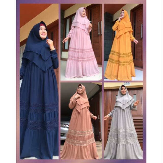Gamis syar'i/Gamis Grosir Tanah Abang/Gamis Fashion/Gamis Terbaru/Gamis Brukat