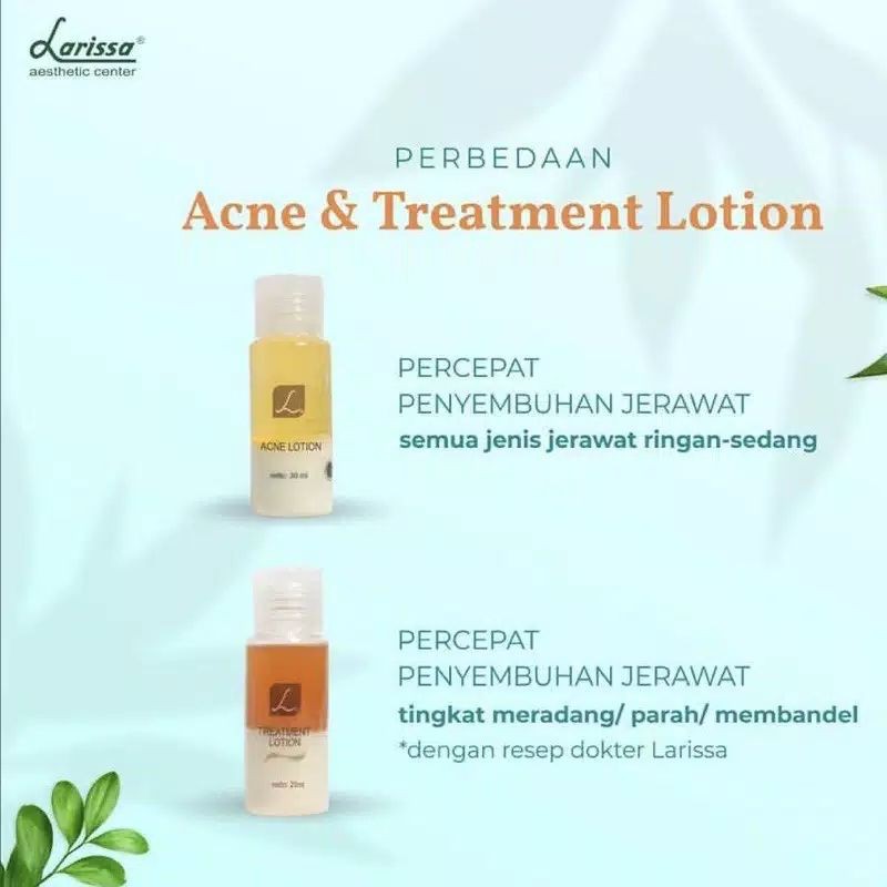 Larissa Acne Lotion Dan Treatment Lotion Larissa Shopee Indonesia