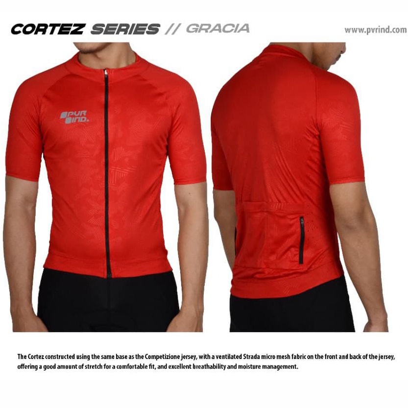 Jersey Roadbike PVR CORTEZ Gracia - RAPPAPA series Red - Jersey Sepeda
