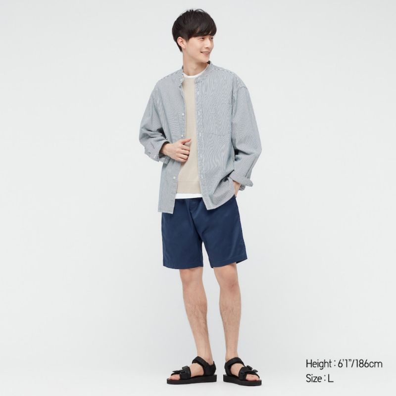 CELANA PENDEK RILEKS DRY STRETCH UNIQLO