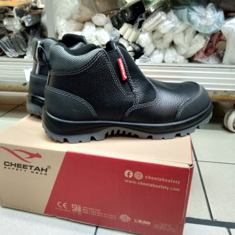 Sepatu Safety Cheetah 5103 H / Sepatu Kerja Sefty Pria Kulit Asli