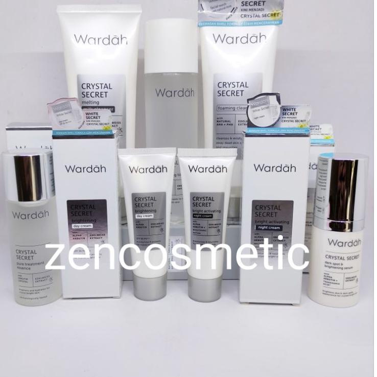 ATS WARDAH CRYSTAL SECRET Paket Series Lengkap/ Wardah White Secret Komplit/ Cream Wardah Pemutih / 
