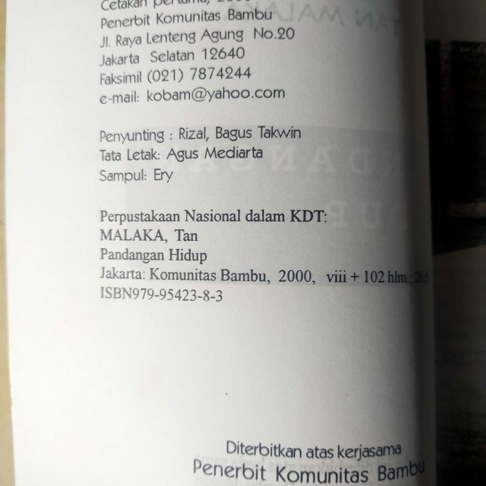 

HOT SALE!!! TAN MALAKA PANDANGAN HIDUP TERMURAH