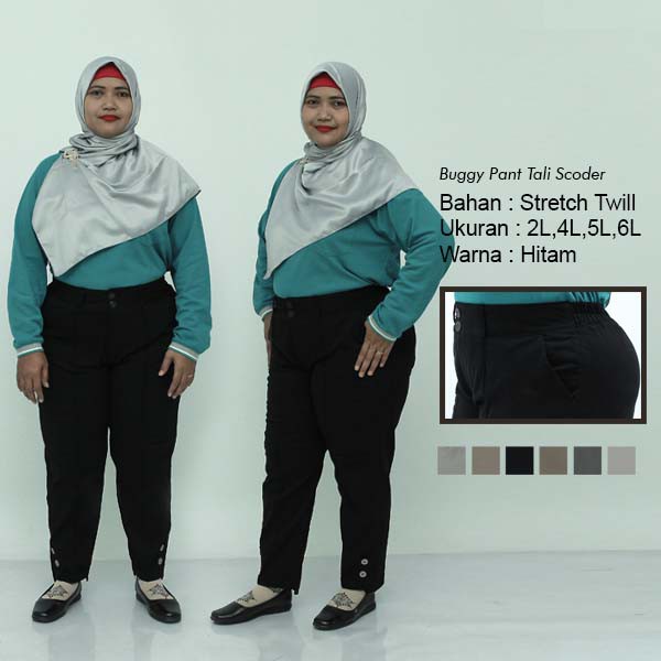 8 L - 6 L - 5 L -BAGGY PANTS Jumbo Hitam Navy Army Cream Moca Capucino Dark Grey / Celana Kerja Wanita Jumbo / Calana Kantor Big Size Wanita / Celana Karet Katun Kekinian / Celana Bahan Formal Jumbo Model Terbaru / Celana Seragam Wanita Modern