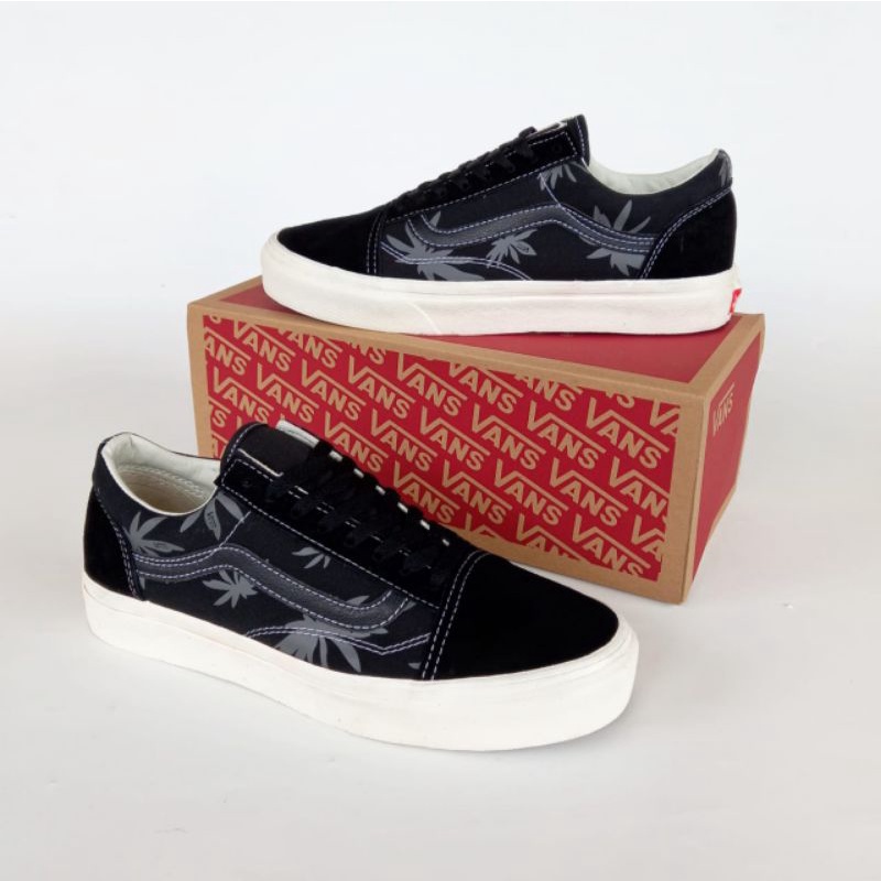 VANS OLD SKOOL OG PALM LEAF BLACK WHITE GREY