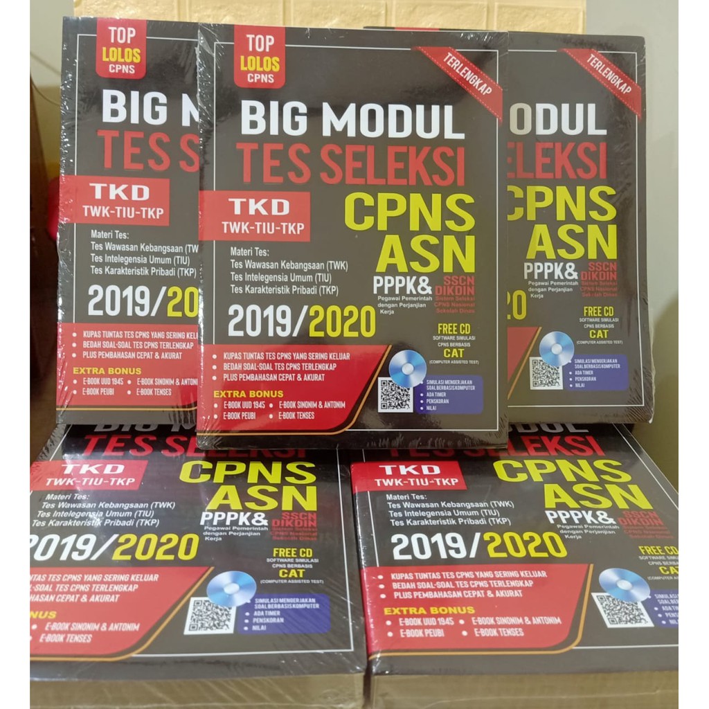 Buku Cpns Big Modul Tes Seleksi Cpns Asn Pppk Dan Sscn Dikdin 2019 2020 Plus Cd Berbasis Cat Shopee Indonesia