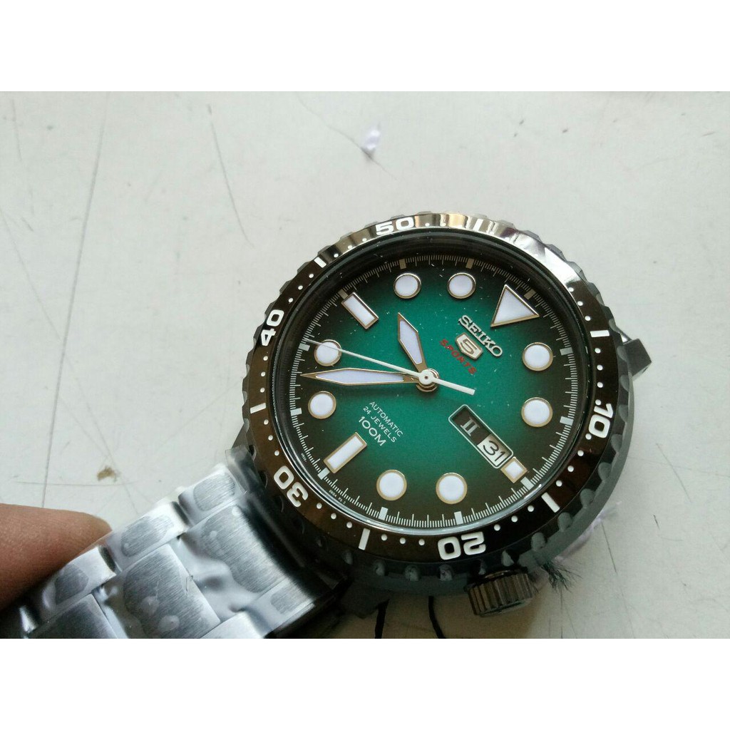 Seiko 5 Sports SRPC65K1 Black Bottle Cap - Jam Tangan Pria SRPC65