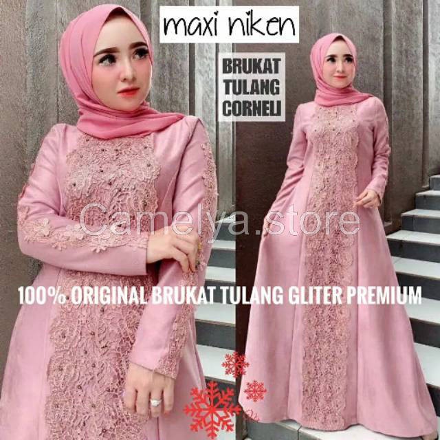 Camelya.store - GAMIS BRUKAT / GAMIS BRUKAT JUMBO / GAMIS BRUKAT  NIKEN LD 110 CM