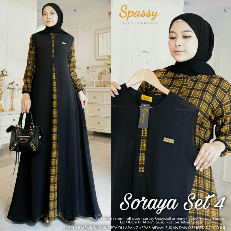 SORAYA Maxi Dress Wanita Muslim Ori bu Spassy