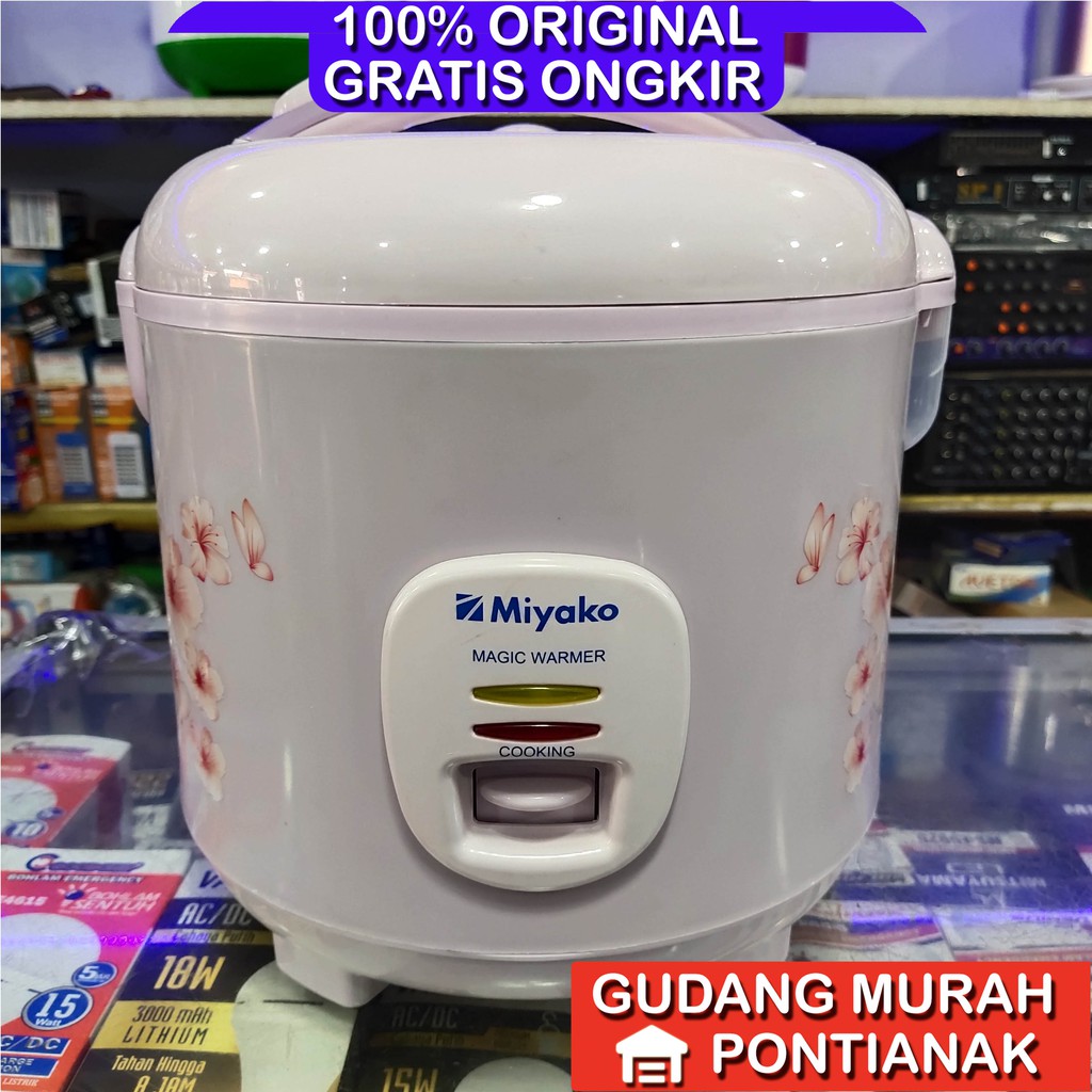 Ricecooker Miyako MCM 509 Coklat / ungu penanak nasi magicom mejicom 1.8 1,8 Liter