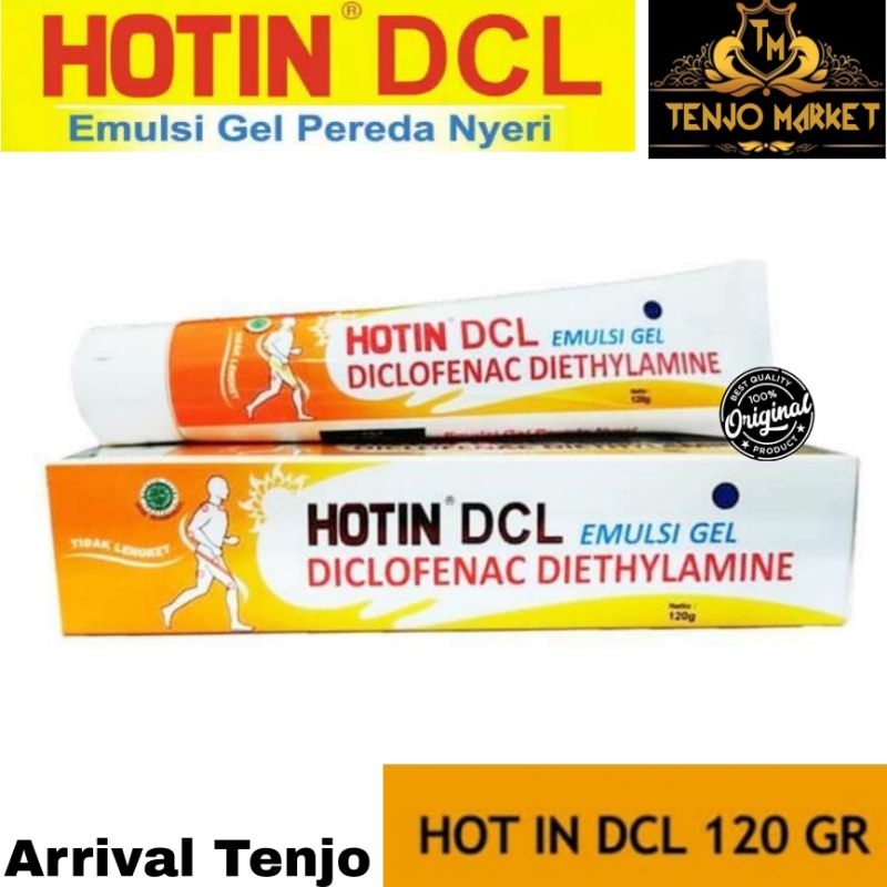 HOTIN DCL EMULSI GEL TUBE 120 GR / KRIM HOT IN DCL / KRIM REMATIK PEGAL 120 GRAM