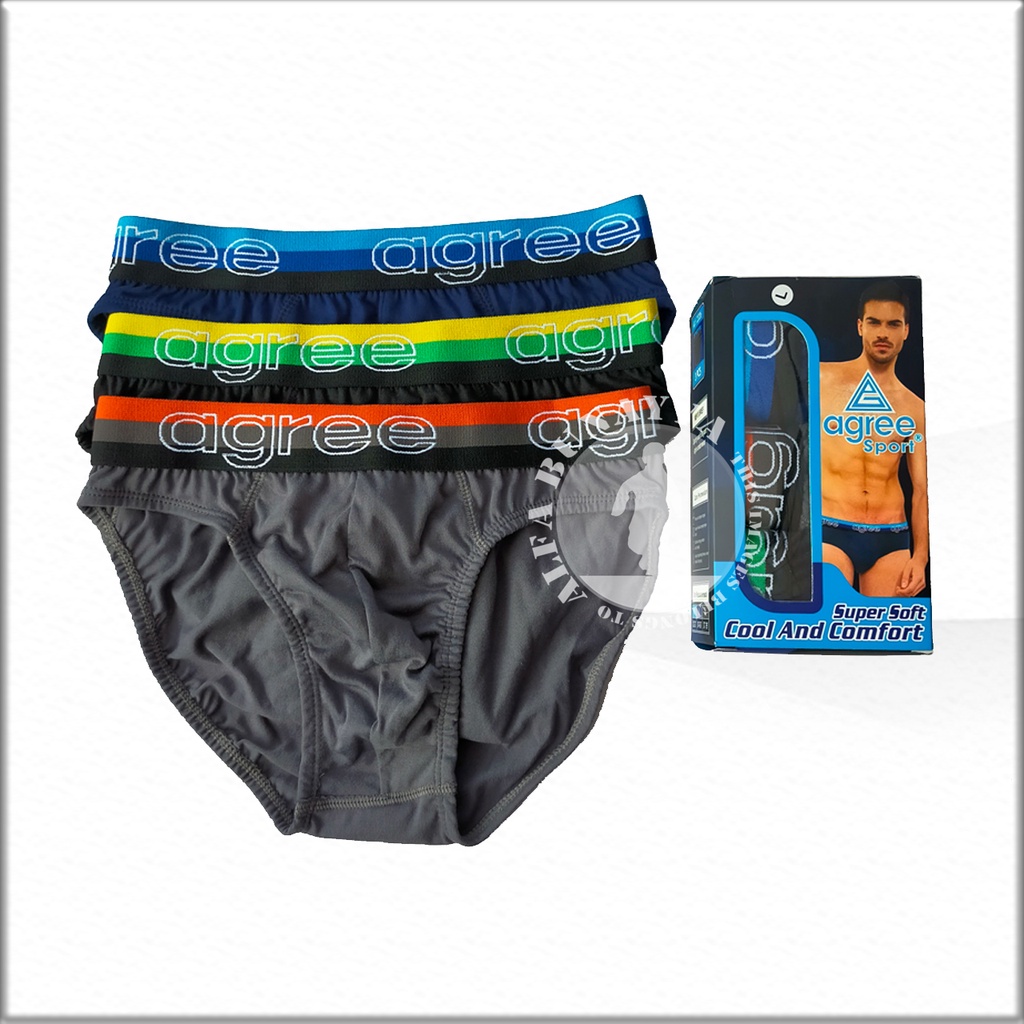 3 Pcs Celana Dalam Pria AGREE SPORT CD Underwear Pakaian Dalam AB26AGS