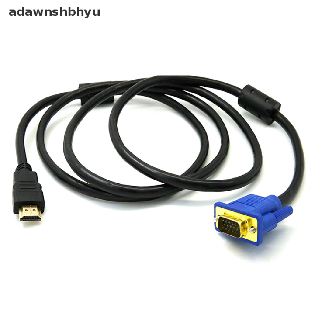 [adawnshbhyu] Kabel Adapter Konverter Video HDMI Male to VGA Male Untuk PC DVD 1080p HDTV 6FT