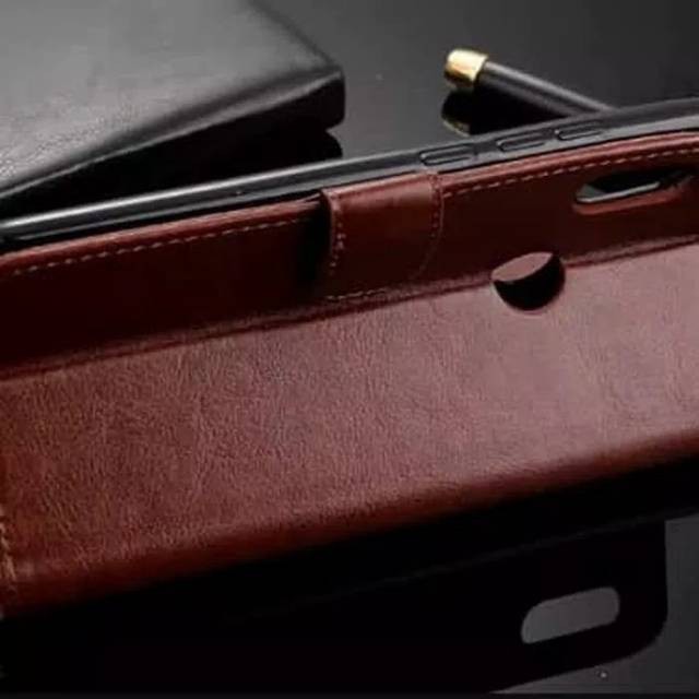 Oppo R17 Pro - Flip Kulit Leather Case Kulit