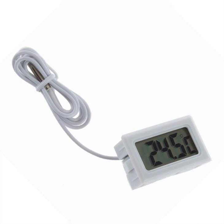 Effosola Pengukur Suhu Digital Termometer Aquarium Kabel 1M TPM-10-Putih