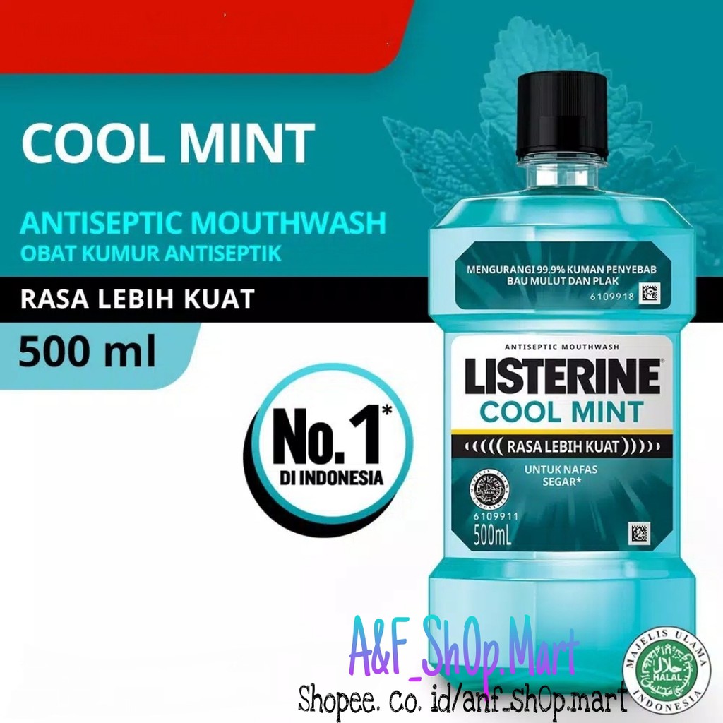 LISTERINE COOL MINT MOUTHWASH 500 ML - Obat Kumur Antiseptik