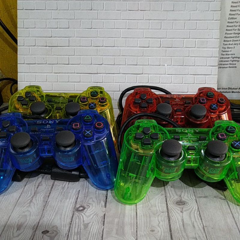 Stik PS2 ORIGINAL Pabrik transparan kualitas bagus, pcb plastik Dual Shock