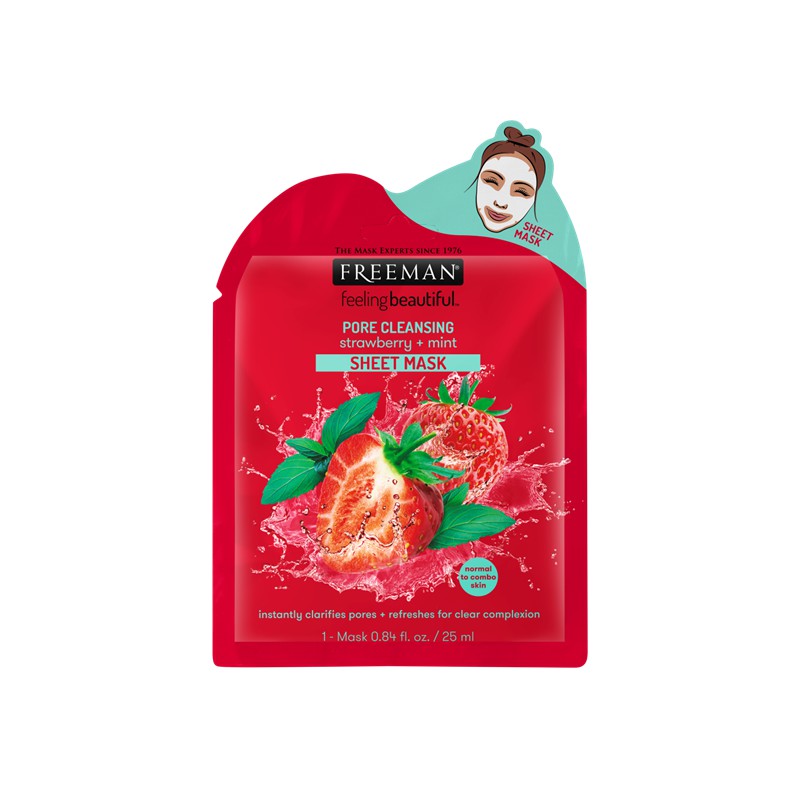 Freeman Pore Cleansing Strawberry + Mint Sheet Mask