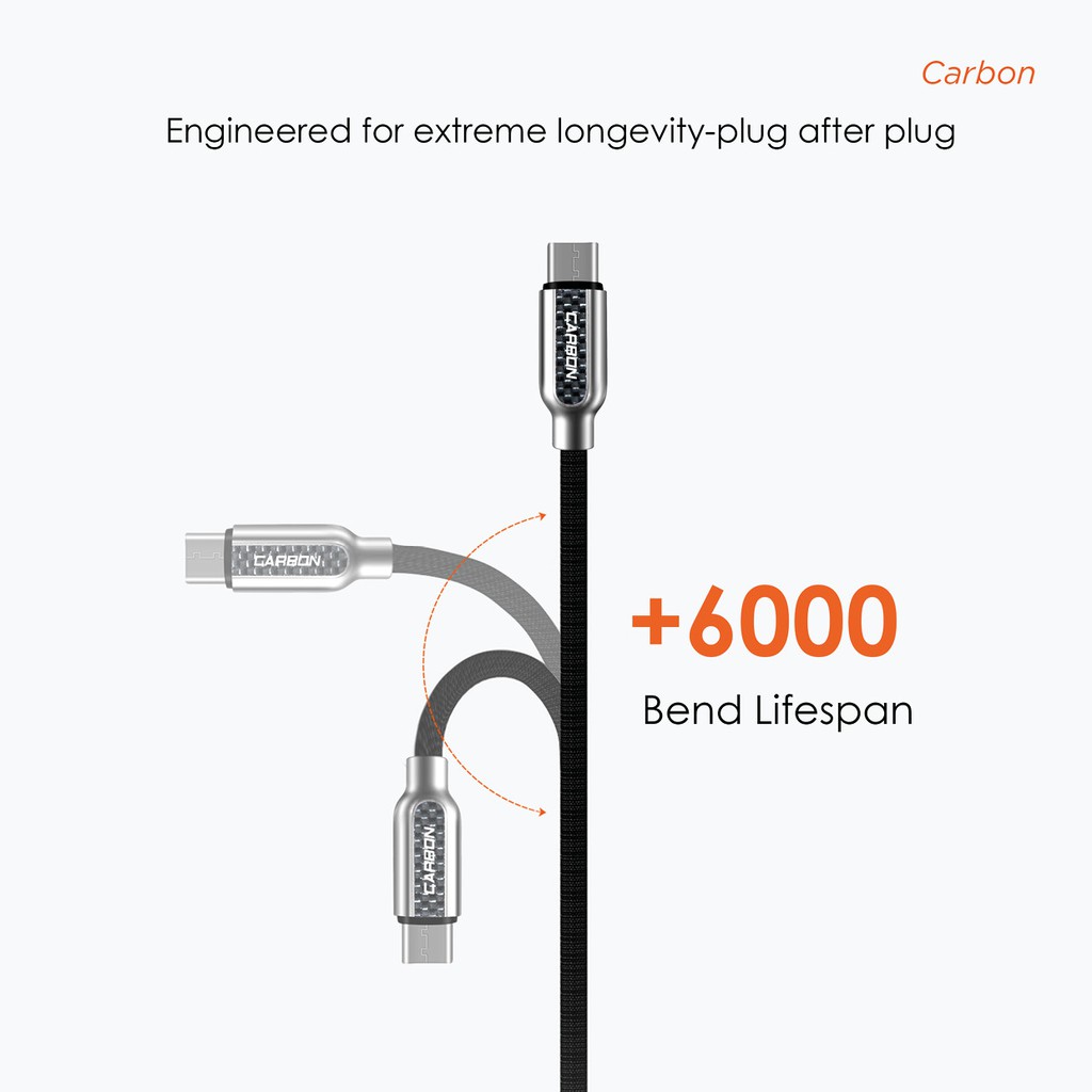 Kabel USB Micro Fast Charging JETE Carbon - Garansi Resmi 2 Tahun