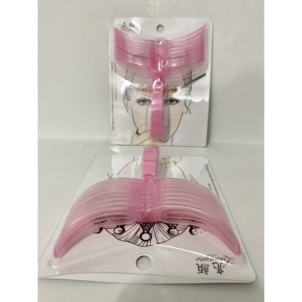 CETAKAN ALIS GAGANG SET ISI 8 IN 1 /  Cetakan Alis Eyebrow Template 1 PACK ISI 8 MODEL