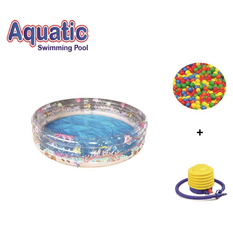 Bestway 51009, 51008 Kolam Renang Anak dan Bayi Ocean Life - Paket Kolam Mandi Bola 122 cm x 25 cm