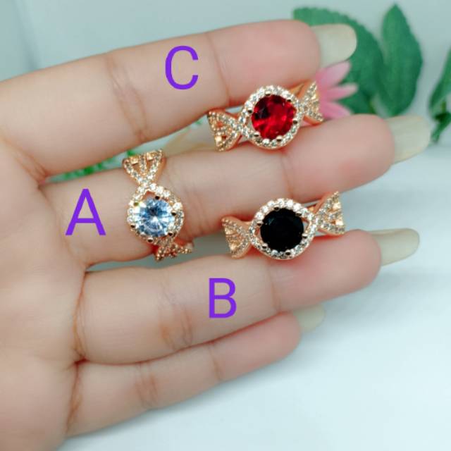 Cincin 02 mata warna A-C