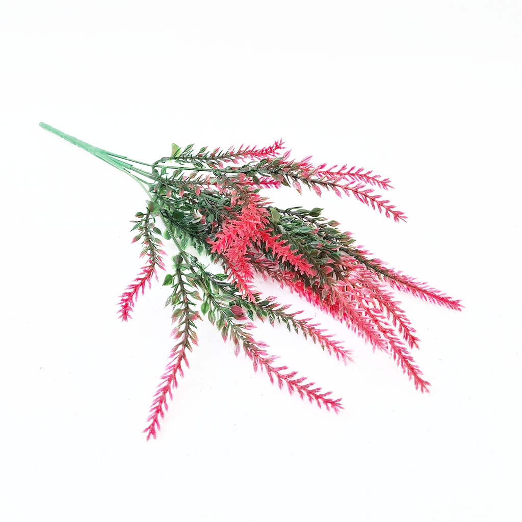 Bunga Plastik Lavender Artificial Dekorasi Rumah Cantik - AF20A-merah