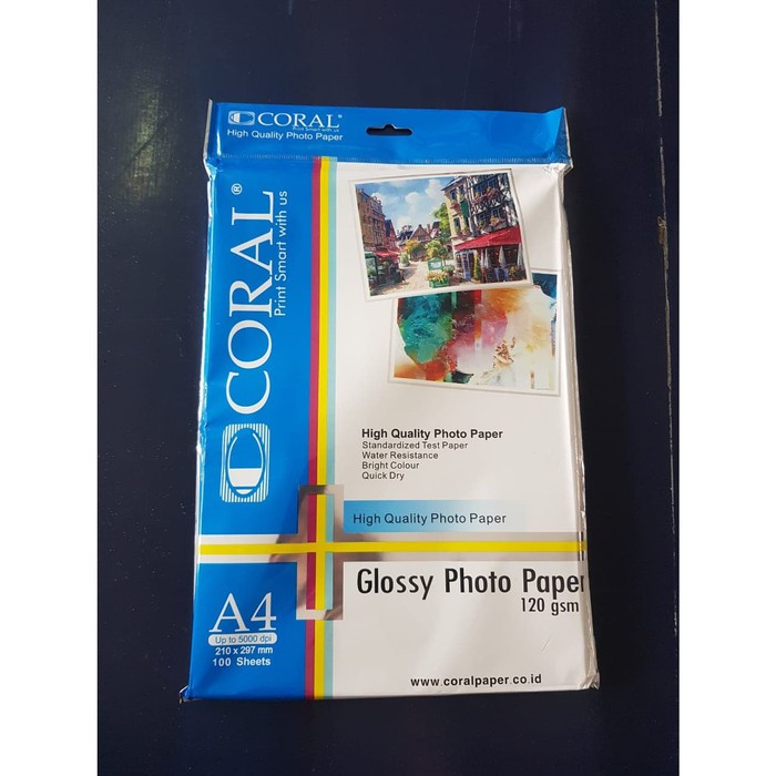 

Coral Kertas Foto Gloosy A4 120Gsm