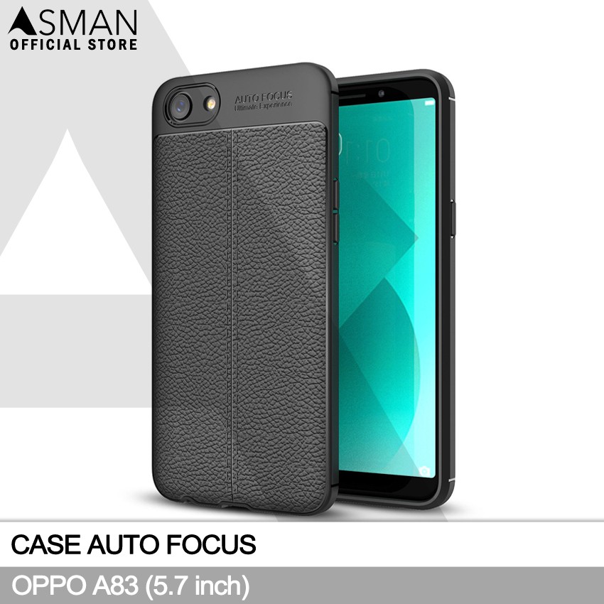 Auto Focus OPPO A83 (5.7&quot;) | Soft Case Leather Premium - Hitam