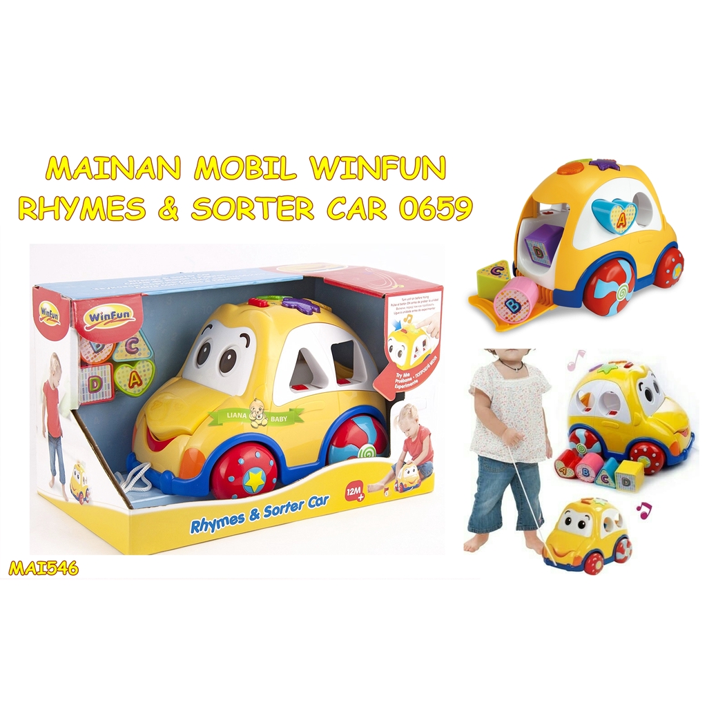 MAI546 MAINAN EDUKASI WINFUN RHYMES &amp; SORTER CAR 0659