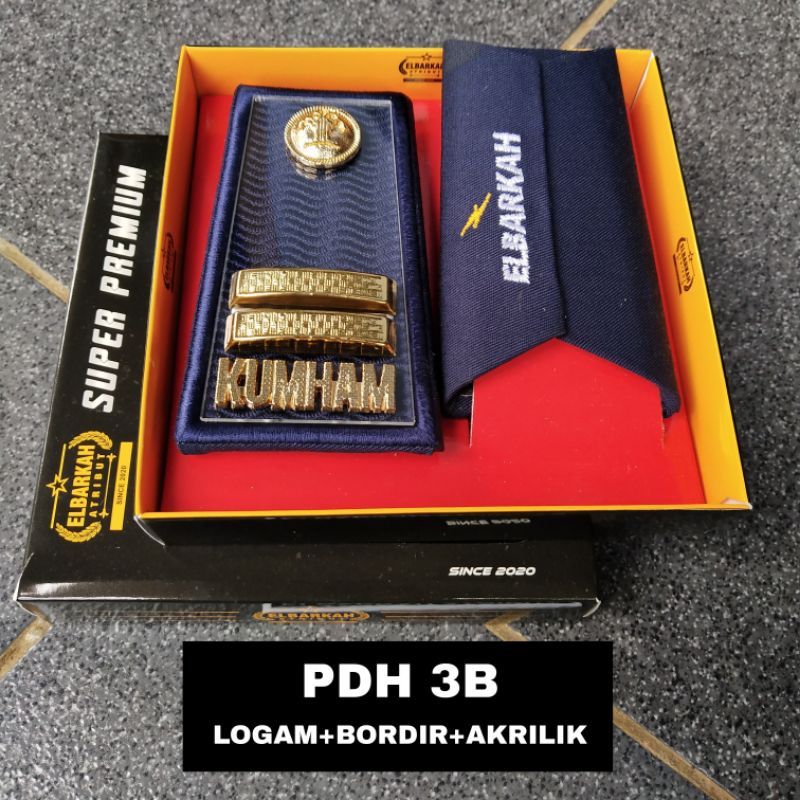 (cod) PANGKAT PDH KUMHAM GOLONGAN 3A 3B 3C BORDIR AKRILIK SUPER PREMIUM