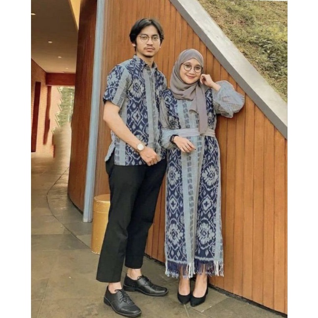 couple tenun sena dress n kemeja - baju tenun couple - set couple tenun - couple tenun - couple etnik - baju tenun - baju tenun couple amira dress - couple tenun sena dress dan kemeja pria pendek dan panjang