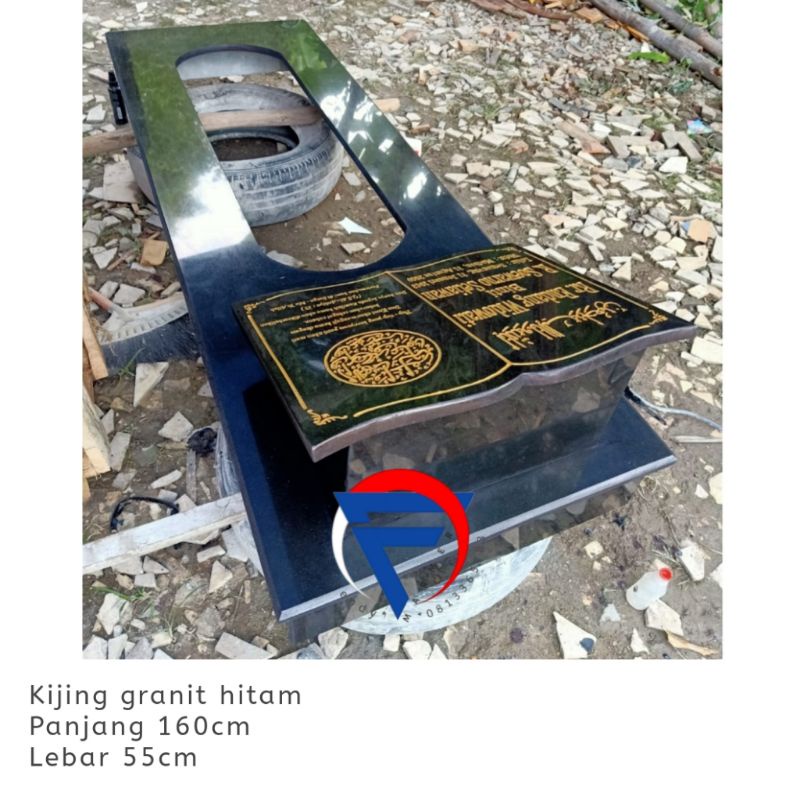 Kijingan makam granit hitam