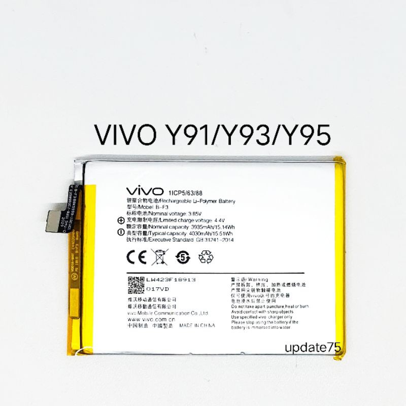 Baterai VIVO Y91 Y93 Y95 B-F3 original