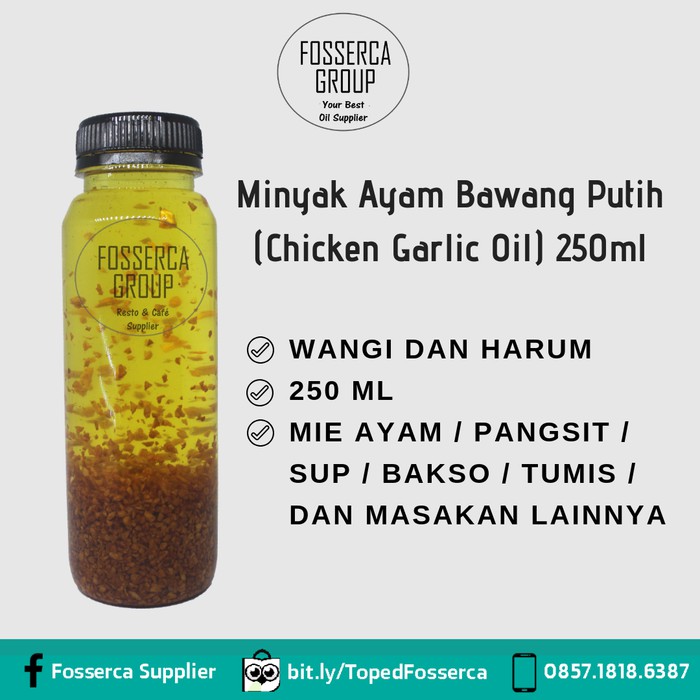 

MINYAK AYAM BAWANG MASAK CHICKEN GARLIC OIL FOR COOKING 250 ML